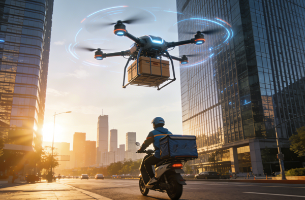 即时配送圈杀疯了！无人机送外卖、骑手不扣钱，捷风快送紧跟潮势宠粉到底